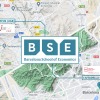 Map shows the locations of Barcelona School of Economics campuses and academic units